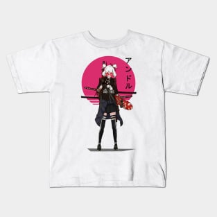 Japanese Vaporwave Cute Girl Kids T-Shirt